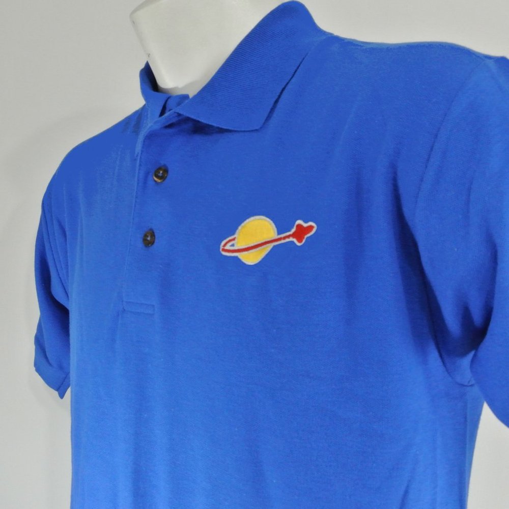 LEGO Space Legoland Employee Uniform Polo Shirt Blue NEW Size XL